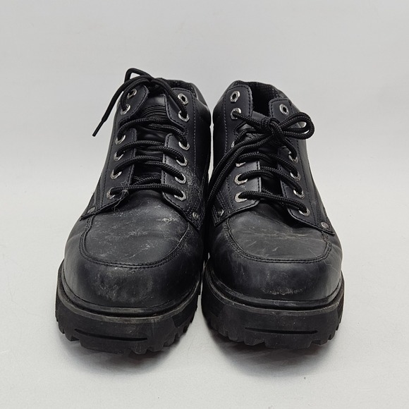 Skechers Jammers Heritage Black Leather Chunky Lug Sole Boots 4470 Mens 13 y2k main image 7